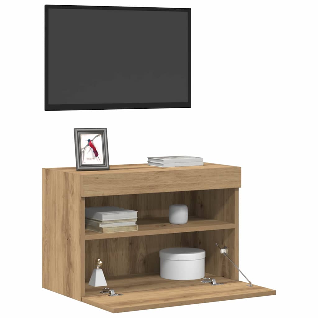 TV vægskab 2 pcs artisan eg Konstrueret træ