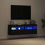TV vægskab 2 pcs Sort eg 60 x 30 x 40 cm Konstrueret træ