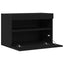 TV vægskab 2 pcs Sort eg 60 x 30 x 40 cm Konstrueret træ