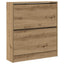 Sko skab 80 x 21 x 87,5 cm Konstrueret træ Røget eg
