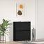 Sko skab med hylde Sort eg 80 x 21 x 87,5 cm Konstrueret træ