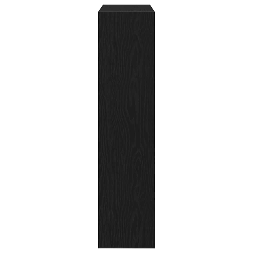 Sko skab med hylde Sort eg 80 x 21 x 87,5 cm Konstrueret træ