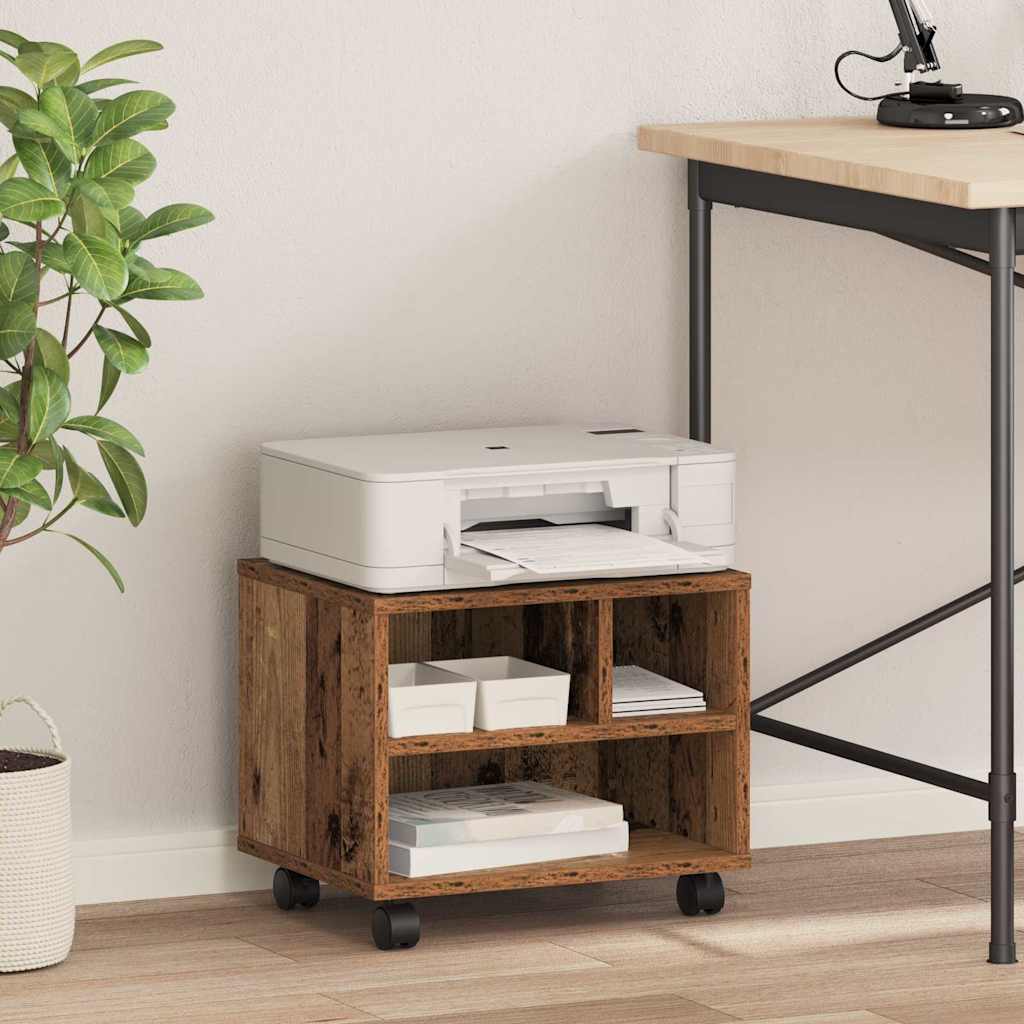 Printerstand Gammelt træ 41 x 32 x 33.5 cm Konstrueret træ