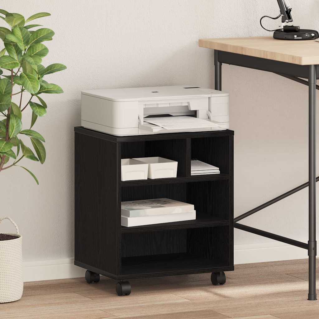 Printerstand Sort eg 41 x 32 x 48 cm Konstrueret træ