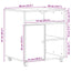 Printerstand Sort eg 60 x 50 x 67 cm Konstrueret træ