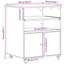 Printerstand Gammelt træ 60 x 48 x 74 cm Konstrueret træ