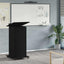Podium med skuffe Sort eg 55 x 55 x 107 cm Konstrueret træ