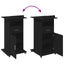 Podium med skuffe Sort eg 55 x 55 x 107 cm Konstrueret træ
