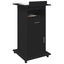Podium med skuffe Sort eg 55 x 55 x 107 cm Konstrueret træ