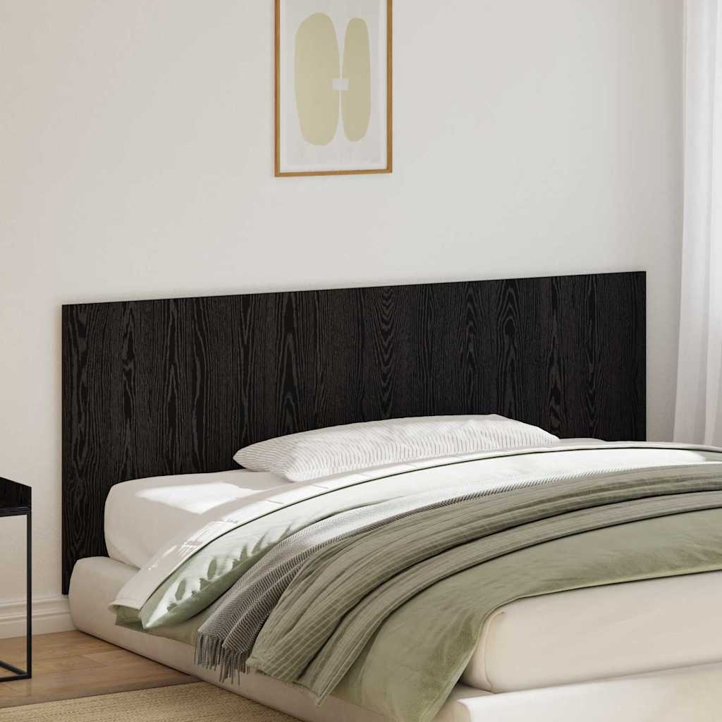 Senge Hovedgærde Sort eg 160 x 1.5 x 80.5 cm Konstrueret træ