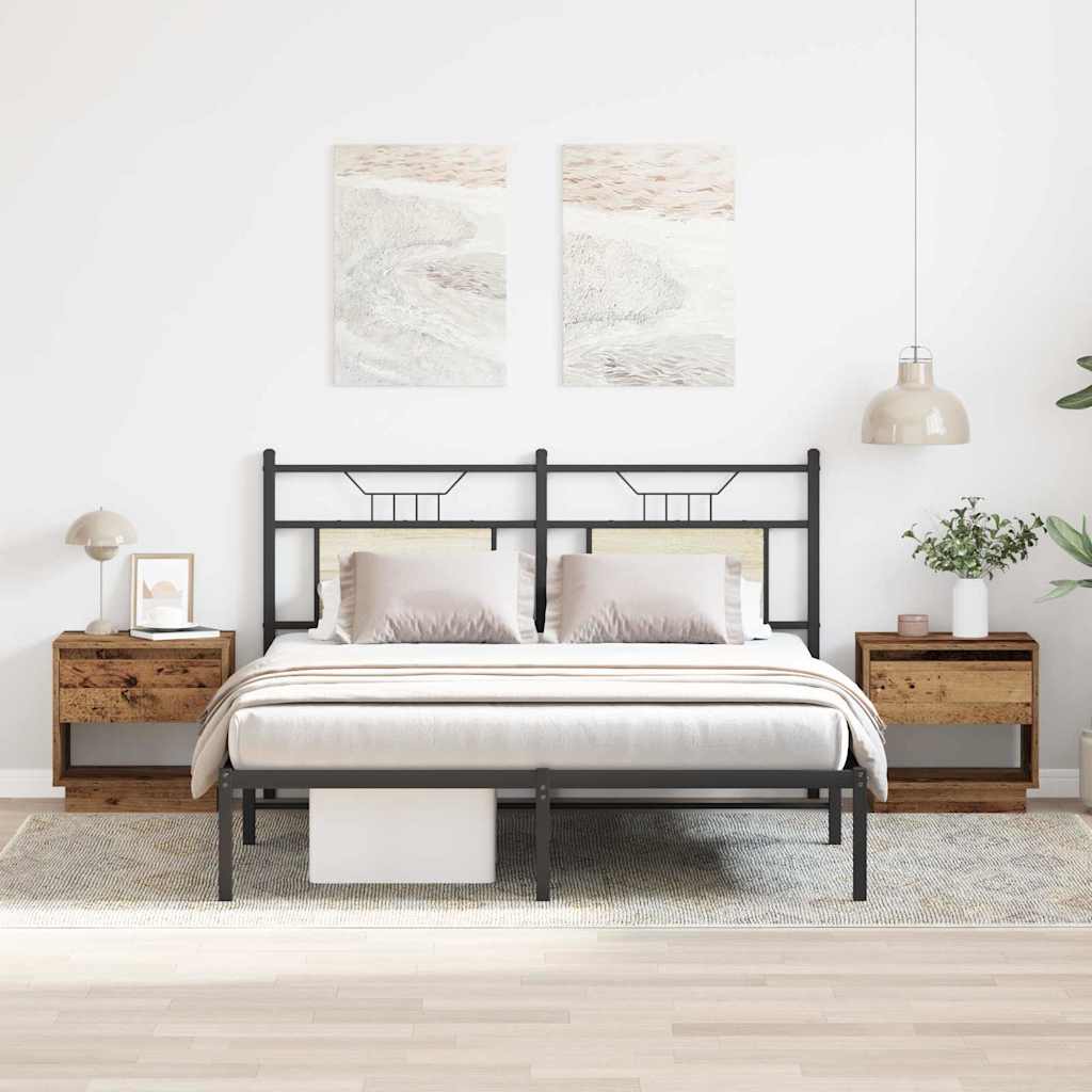Natbord 2 pcs Gammelt træ 45 x 34 x 44 cm Konstrueret træ billede