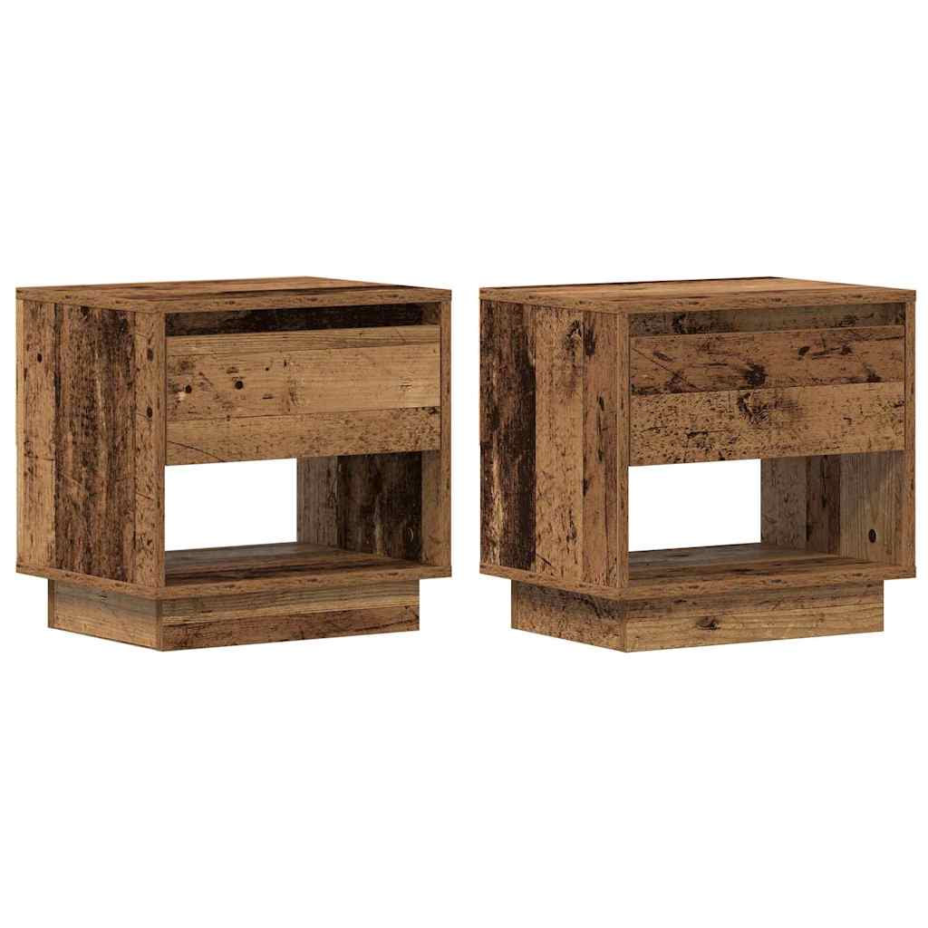 Natbord 2 pcs Gammelt træ 45 x 34 x 44 cm Konstrueret træ