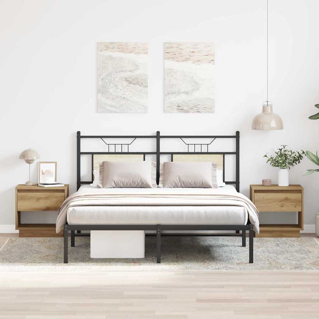 Natbord 2 pcs Artisan Egetræ 45 x 34 x 44 cm Konstrueret træ billede