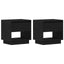 Natbord 2 pcs Sort eg 45 x 34 x 44 cm Konstrueret træ