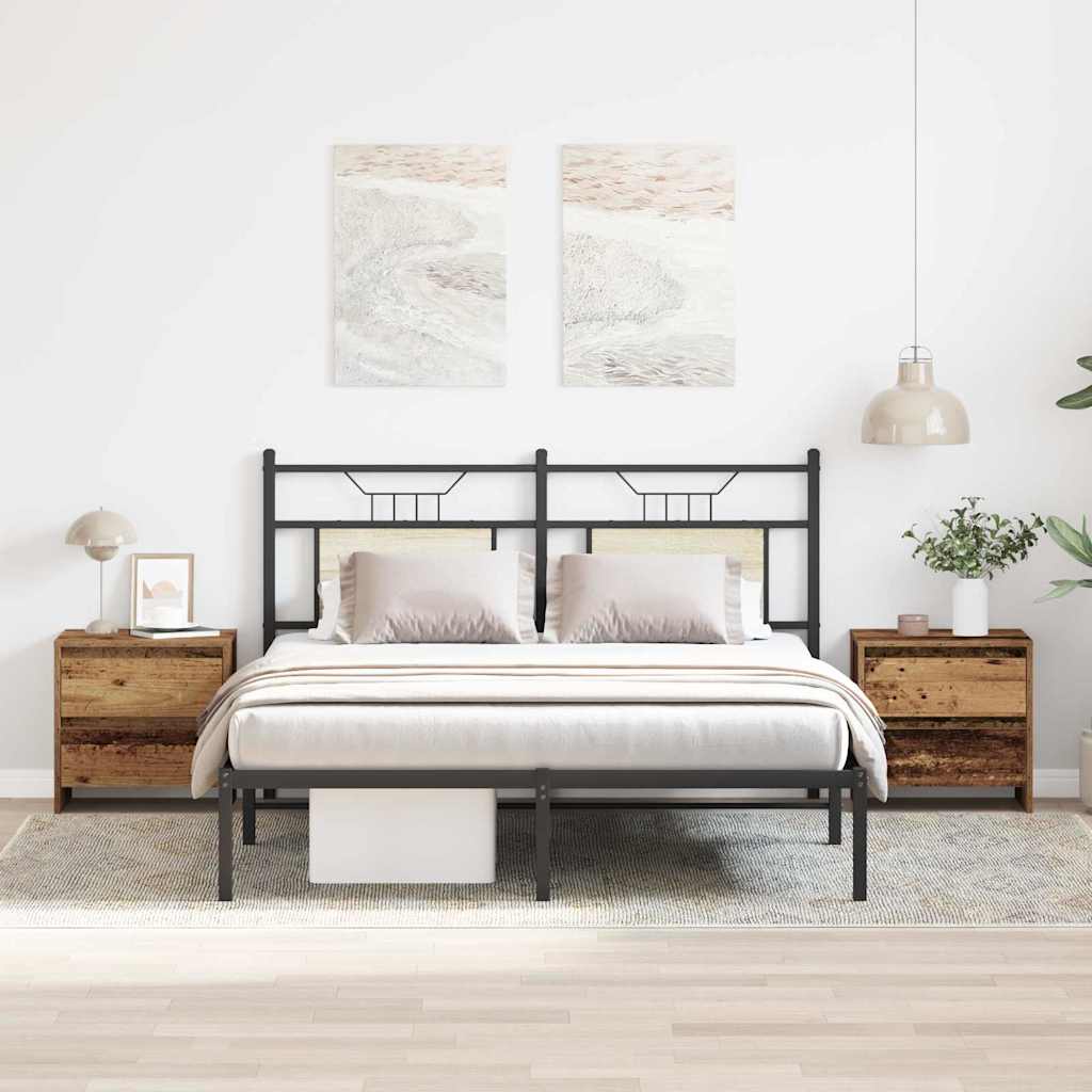 Natskab 2 pcs Gammelt træ 45 x 34 x 44,5 cm Konstrueret træ billede