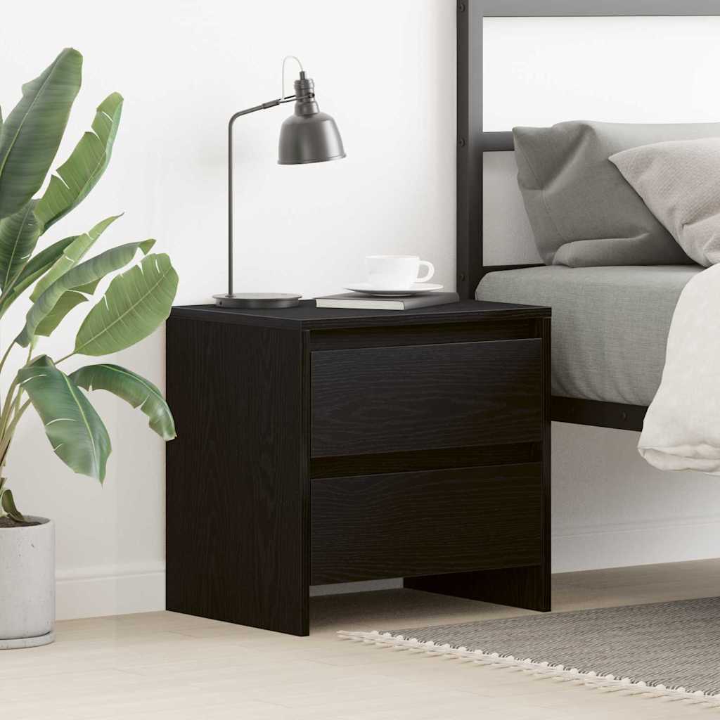 Natskab med skuffe Sort eg 45 x 34 x 44,5 cm Konstrueret træ billede