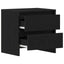 Natskab 2 pcs Sort eg 45 x 34 x 44,5 cm Konstrueret træ