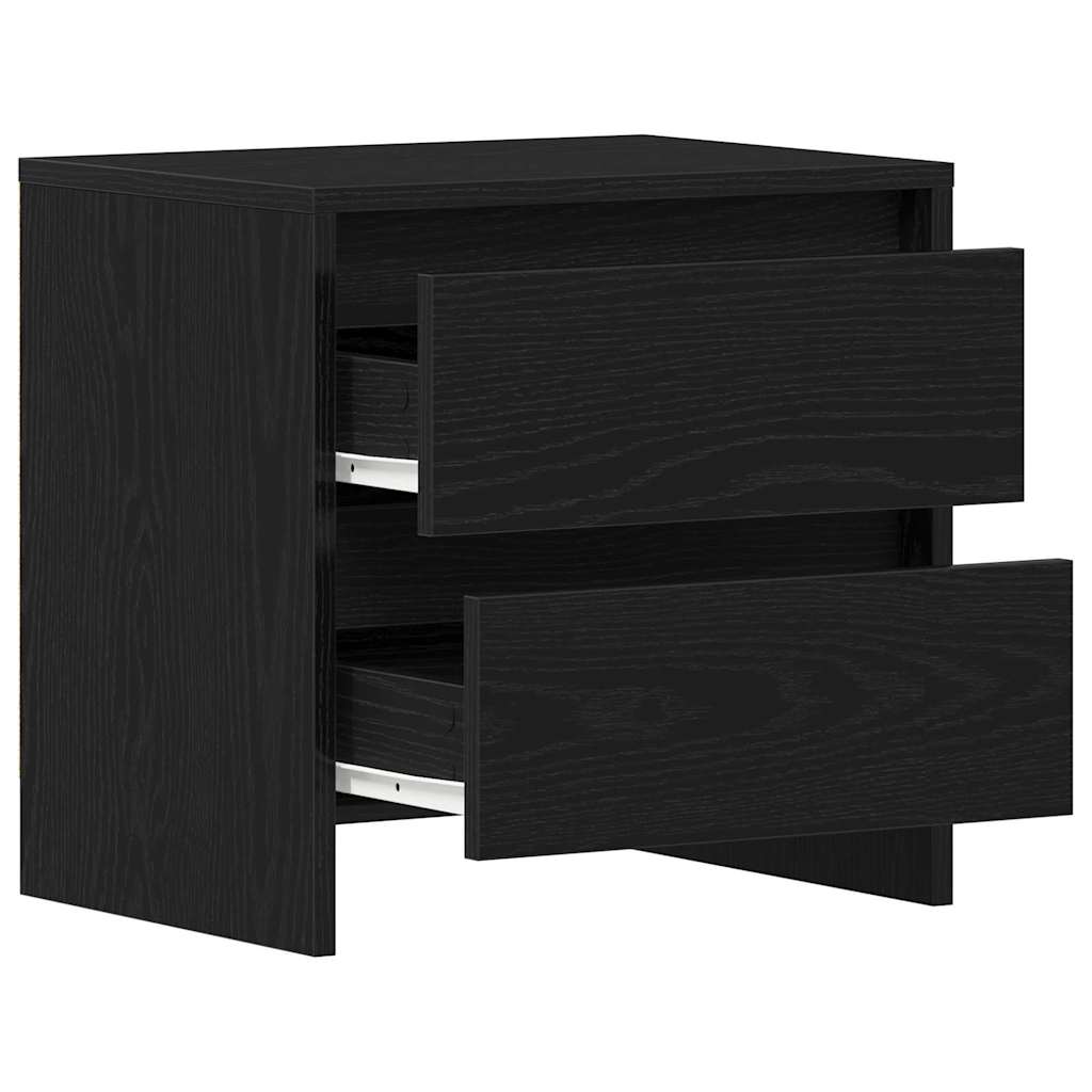 Natskab 2 pcs Sort eg 45 x 34 x 44,5 cm Konstrueret træ