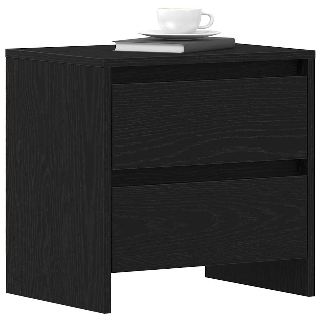 Natskab 2 pcs Sort eg 45 x 34 x 44,5 cm Konstrueret træ