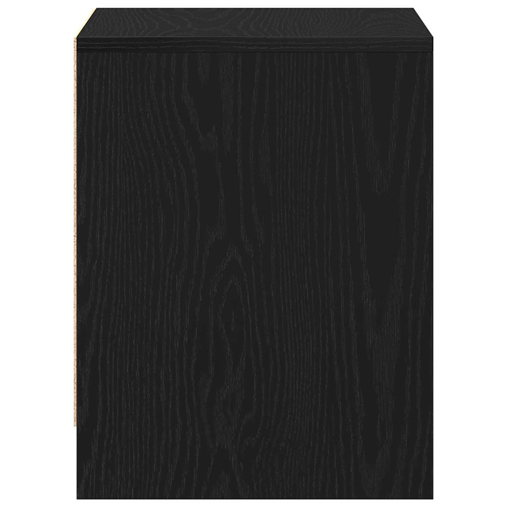 Natskab 2 pcs Sort eg 45 x 34 x 44,5 cm Konstrueret træ
