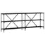 Konsolbord med hylde Sort eg 200 x 30 x 75 cm Konstrueret træ