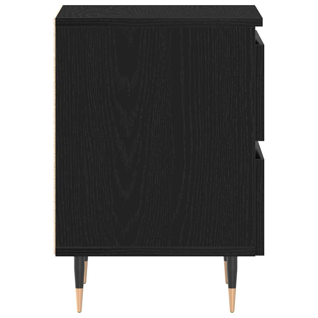 Natskab med skuffe Sort eg 40 x 35 x 50 cm Konstrueret træ