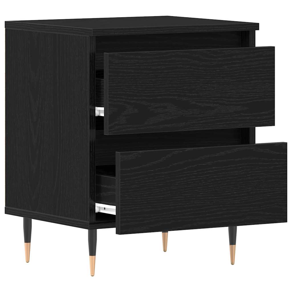 Natskab 2 pcs Sort eg 40 x 35 x 50 cm Konstrueret træ