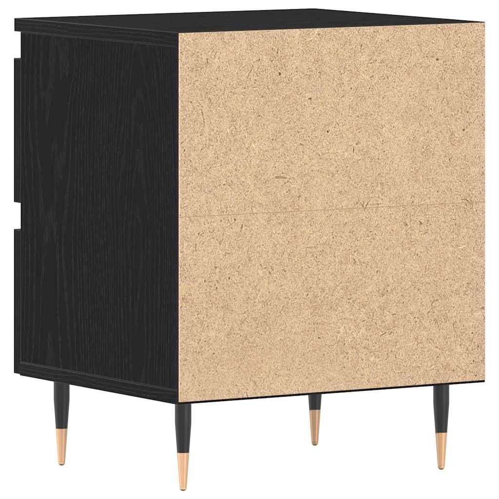 Natskab 2 pcs Sort eg 40 x 35 x 50 cm Konstrueret træ