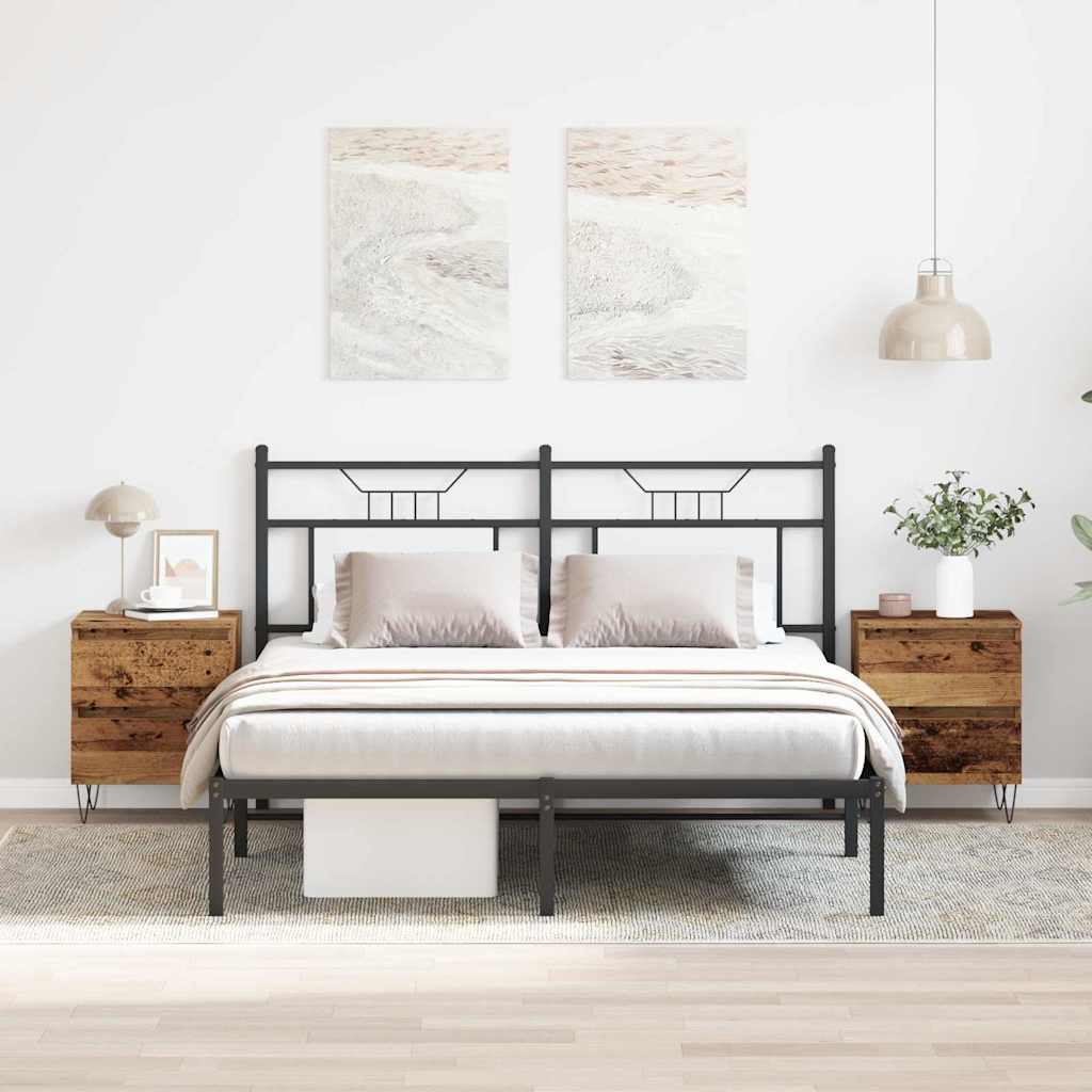 Natskab 2 pcs Gammelt træ 40 x 35 x 50 cm Konstrueret træ billede