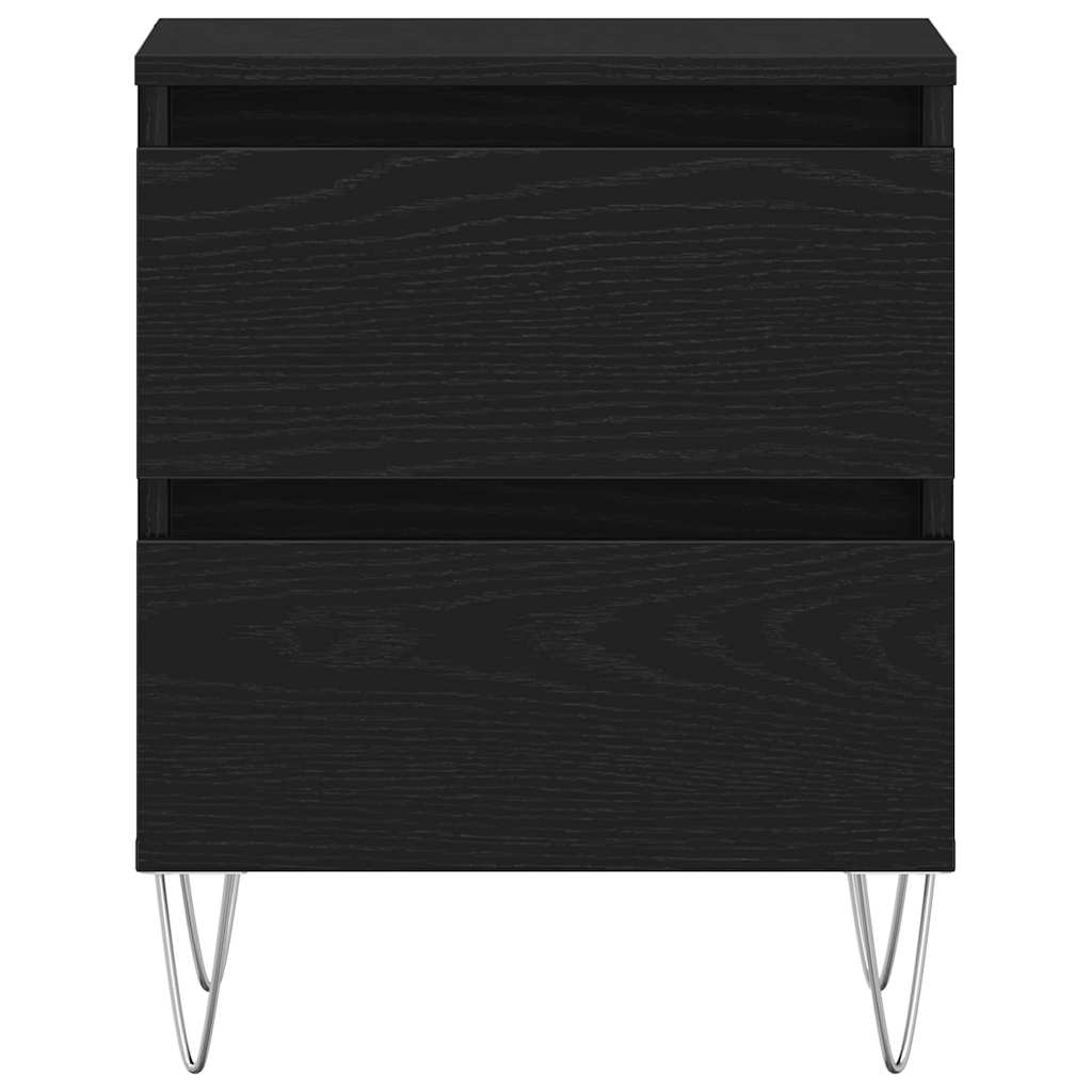 Natskab 2 pcs Sort eg 40 x 35 x 50 cm Konstrueret træ