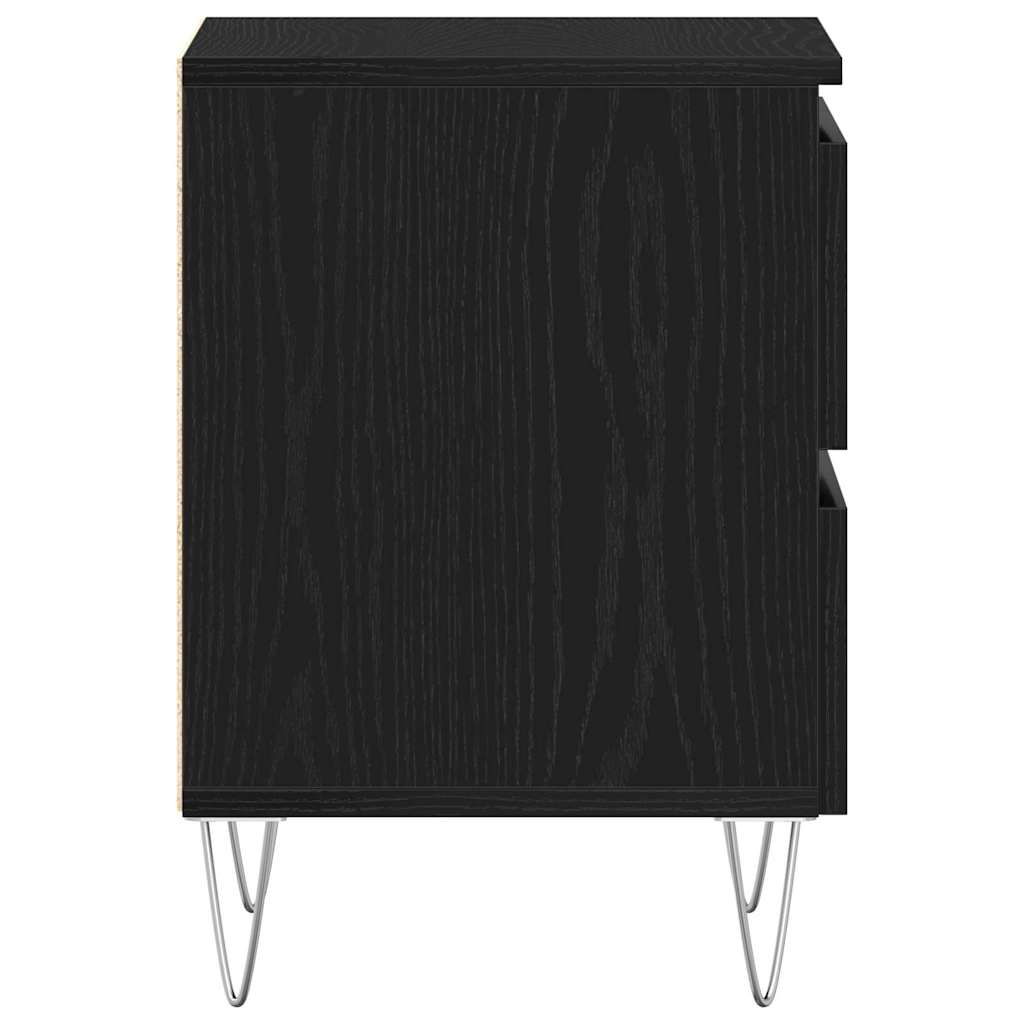 Natskab 2 pcs Sort eg 40 x 35 x 50 cm Konstrueret træ