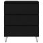 Sideboard med skuffe Sort eg 60 x 35 x 70 cm Konstrueret træ