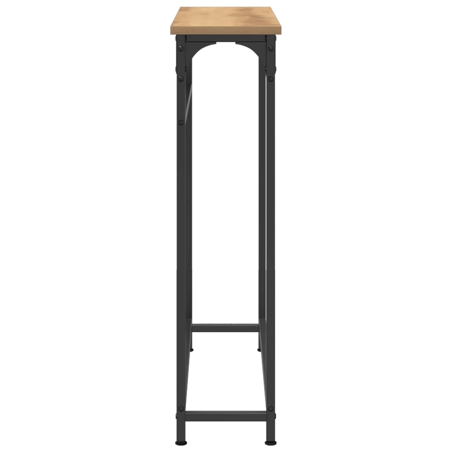 Konsolbord Artisan Egetræ 75 x 19,5 x 75 cm Konstrueret træ