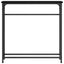 Konsolbord med hylde Sort eg 75 x 19,5 x 75 cm Konstrueret træ