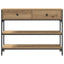 Konsolbord Artisan Egetræ 100 x 25 x 75 cm Konstrueret træ