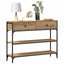 Konsolbord Artisan Egetræ 100 x 25 x 75 cm Konstrueret træ