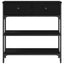 Konsolbord med skuffe Sort eg 72,5 x 25 x 75 cm Konstrueret træ