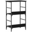 Bogreol Sort eg 50 x 33 x 82 cm Konstrueret træ