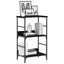 Bogreol Sort eg 50 x 33 x 82 cm Konstrueret træ
