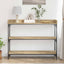 Konsolbord artisan eg 100 x 30 x 80 cm Laminat træ og metal
