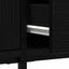 TV-skab med skuffe Sort eg 200 x 25 x 44 cm Konstrueret træ