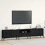 TV-skab med skuffe Sort eg 200 x 25 x 44 cm Konstrueret træ