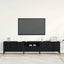 TV-skab med skuffe Sort eg 200 x 25 x 44 cm Konstrueret træ