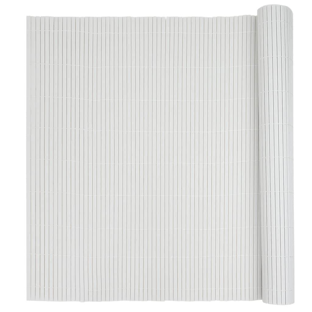 havehegn dobbeltsidet 1,8x5 m PVC hvid