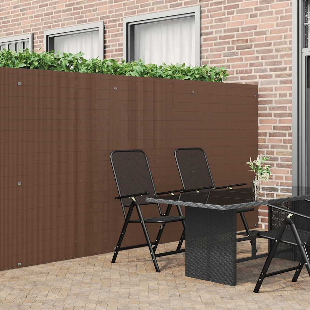 havehegn dobbeltsidet 1,8x5 m PVC brun