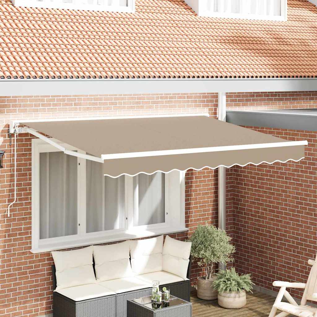 Markiseramme Beige 250 x 200 cm Polyester med PU belægning