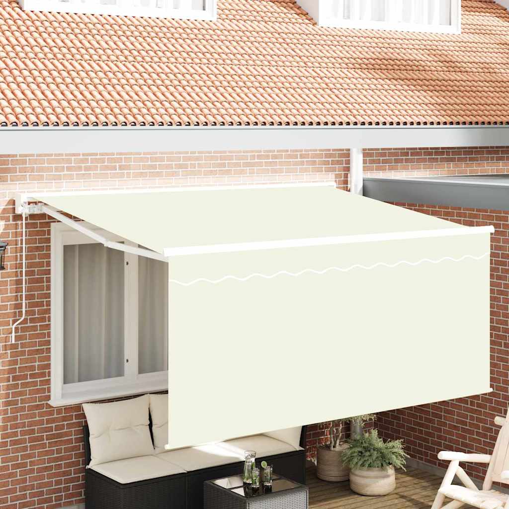 Utrækkelig Markise Creme 300 x 200 cm Polyester og Aluminium