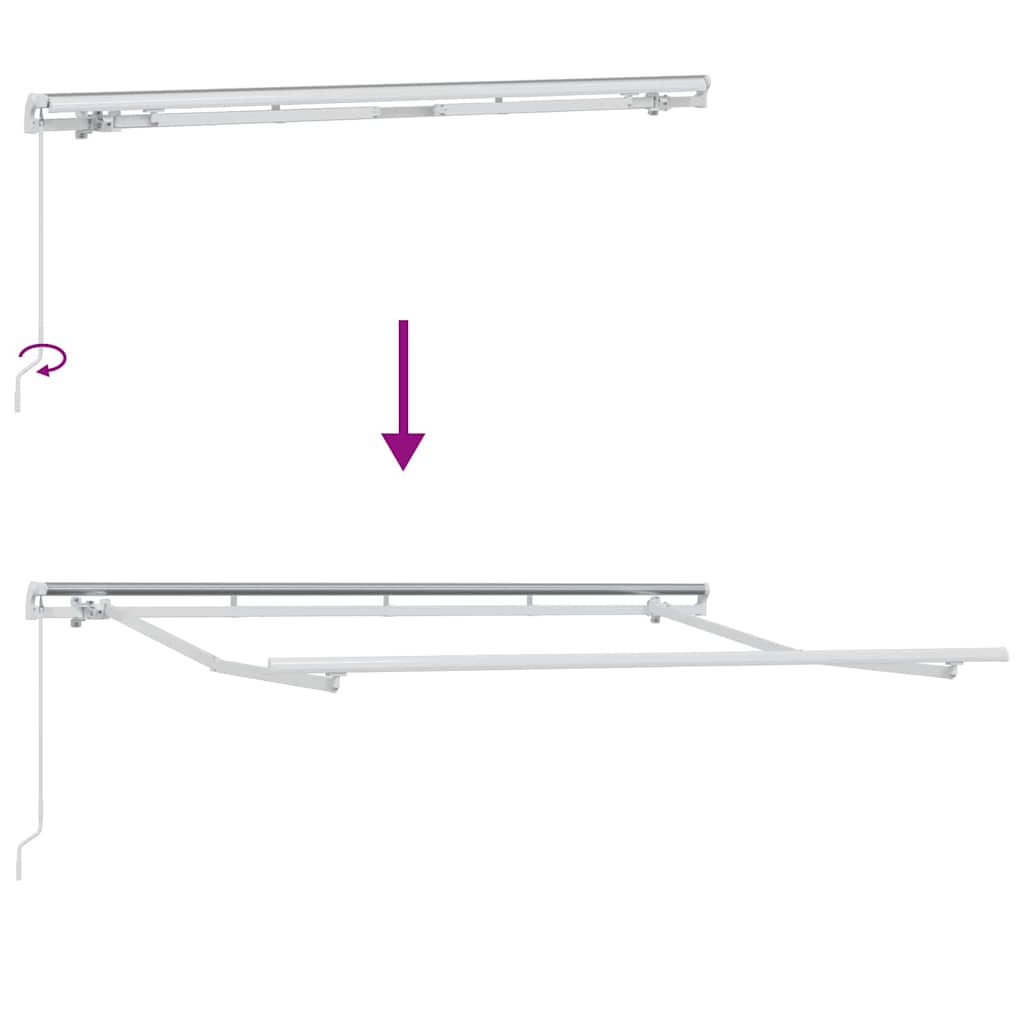 Udtrækkelig markise Gul 300 x 200 cm Stof