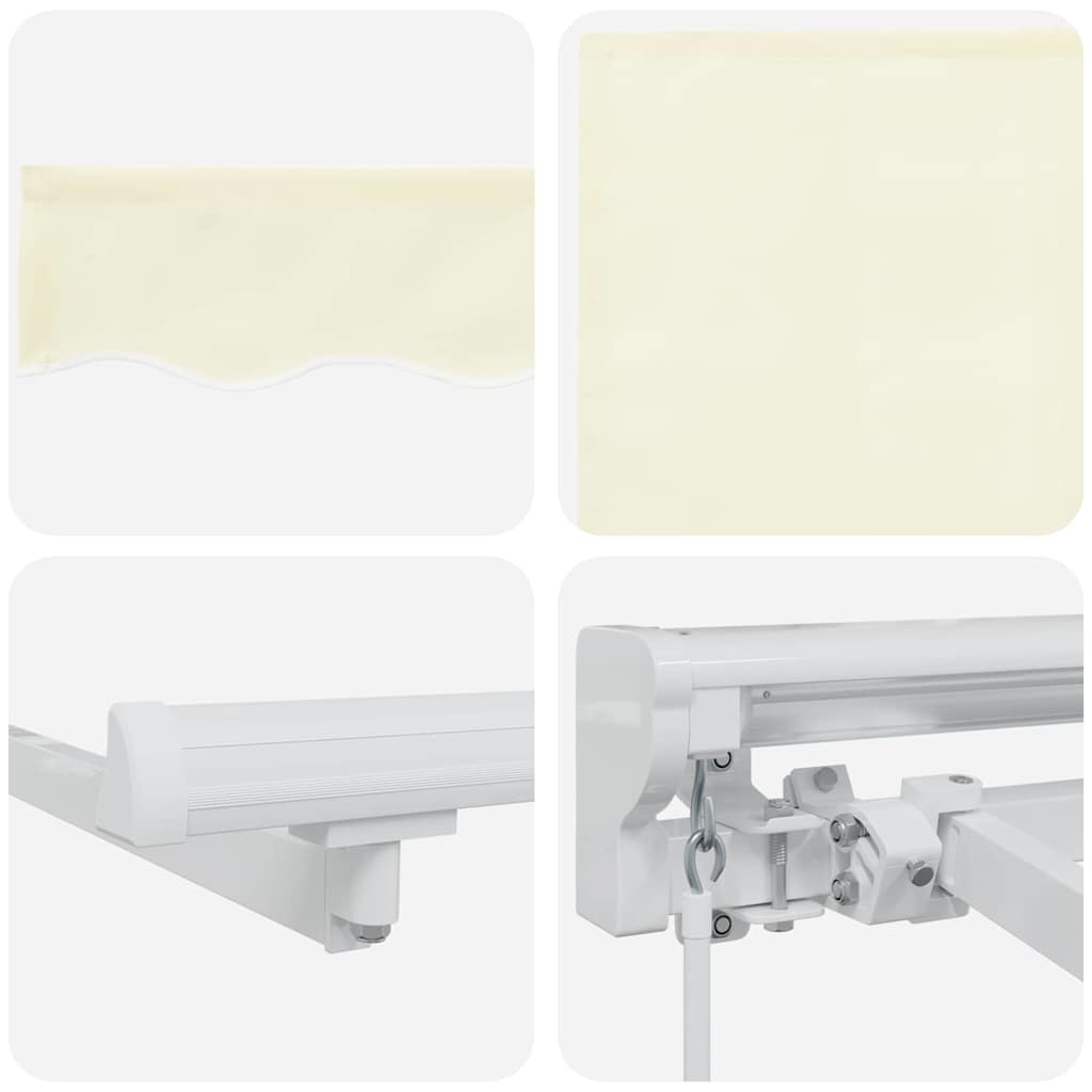 Markiseramme Creme 350 x 200 cm Polyester med PU belægning