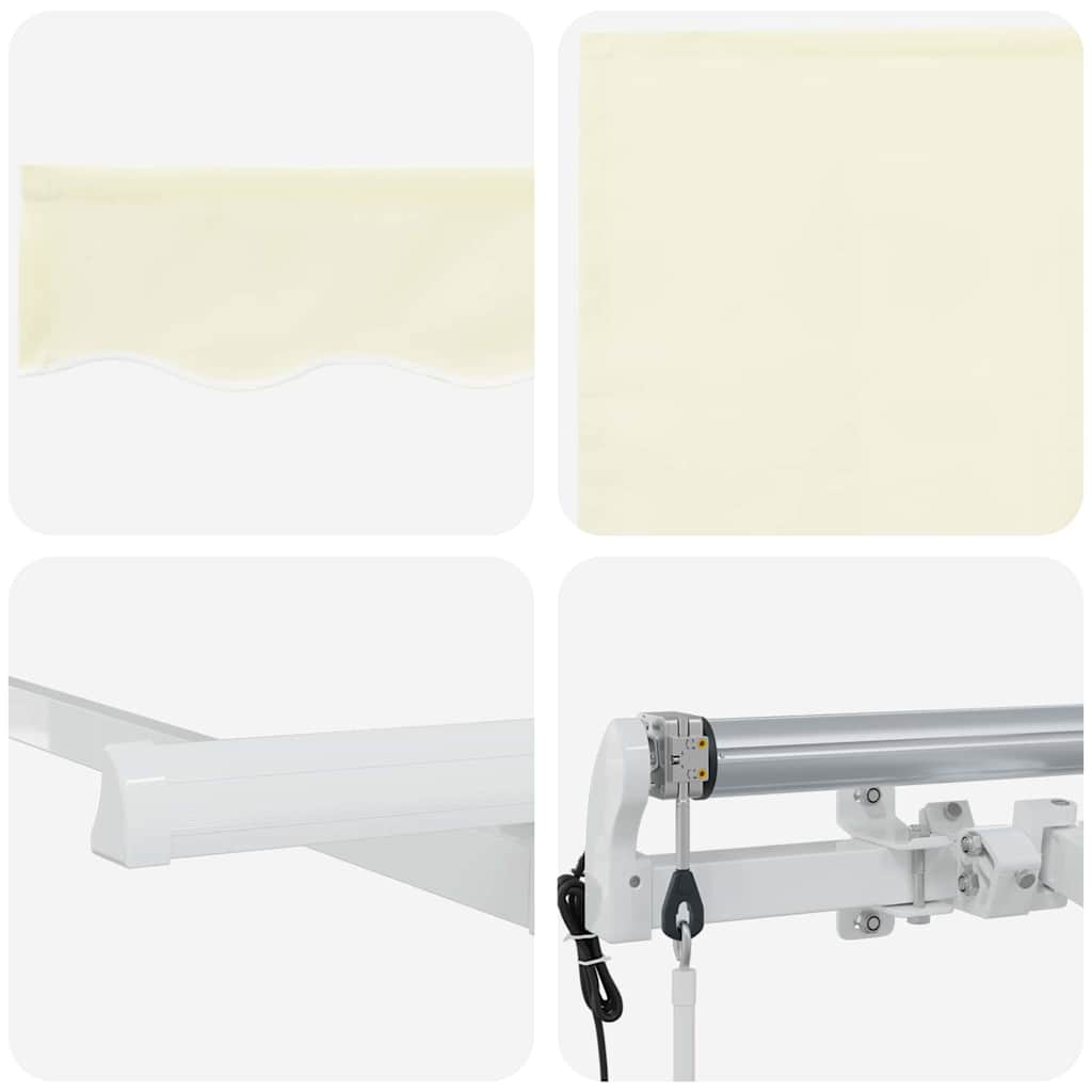 Utrækkelig Markise Creme 350 x 200 cm Stof